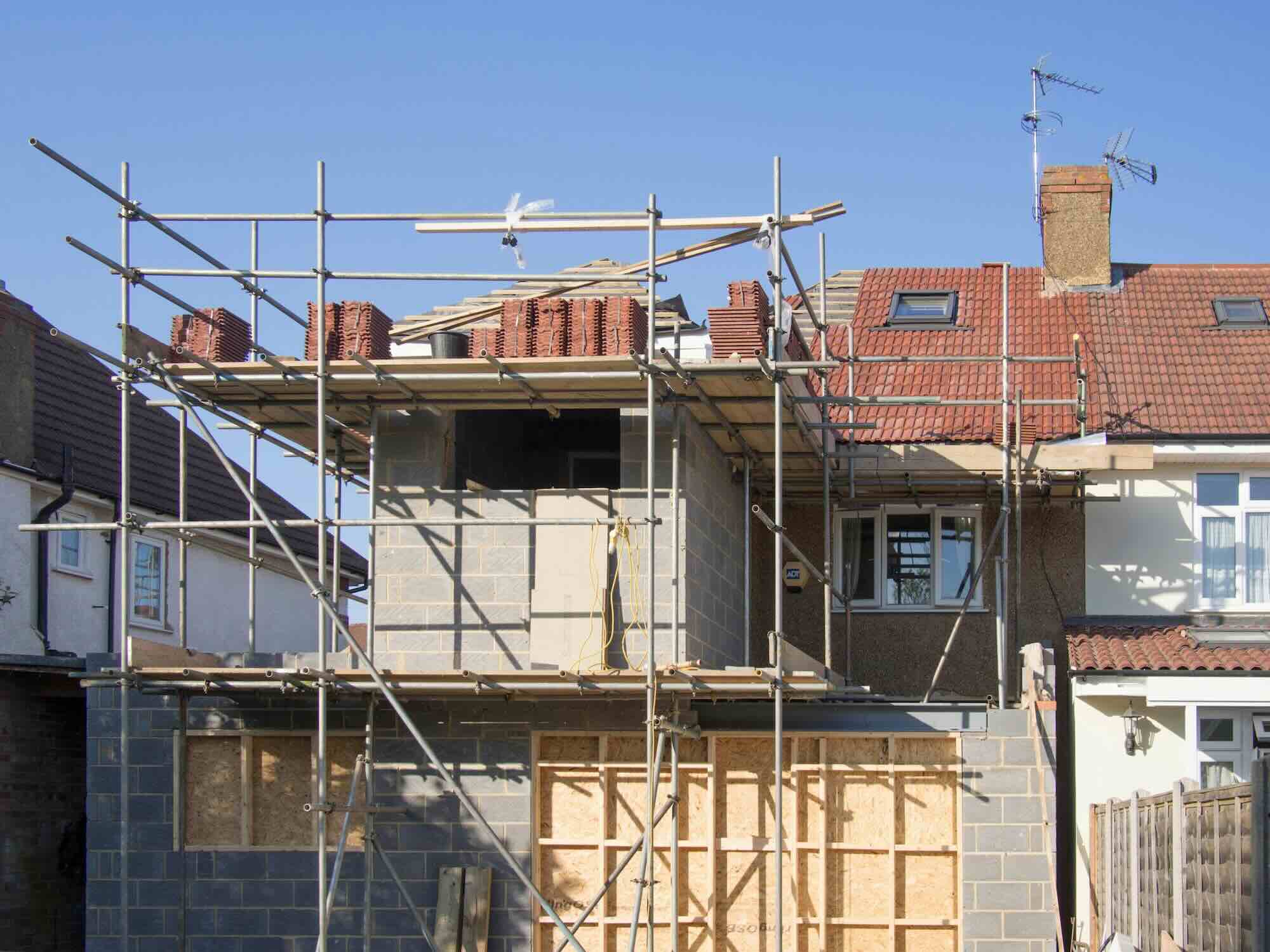 Structural Work on Two-Story Extension with Focus on Party Wall Boundary